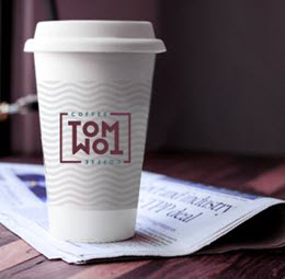 création d'un logo simple et efficace pour un coffe shop sur façade 